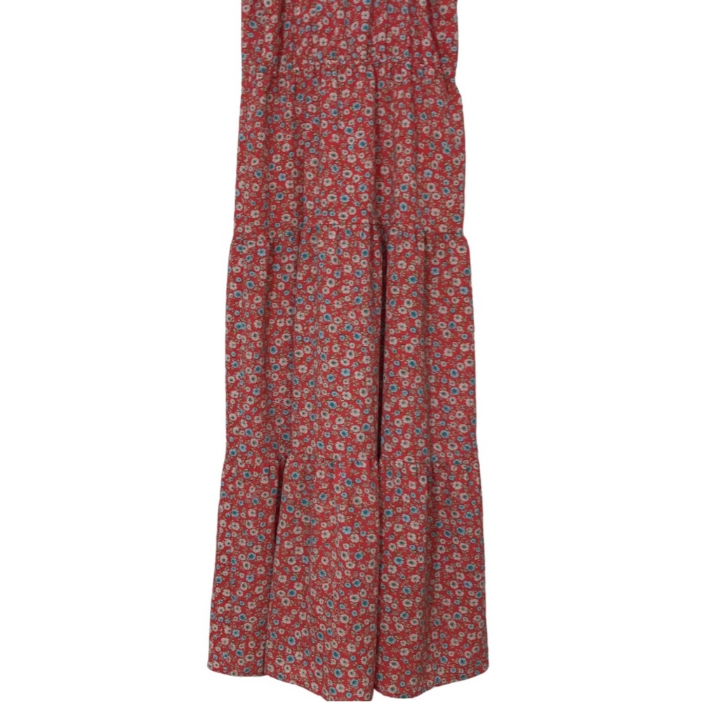 NWOT Orange & Blue Floral Tiered Maxi Dress - Picture 7 of 14